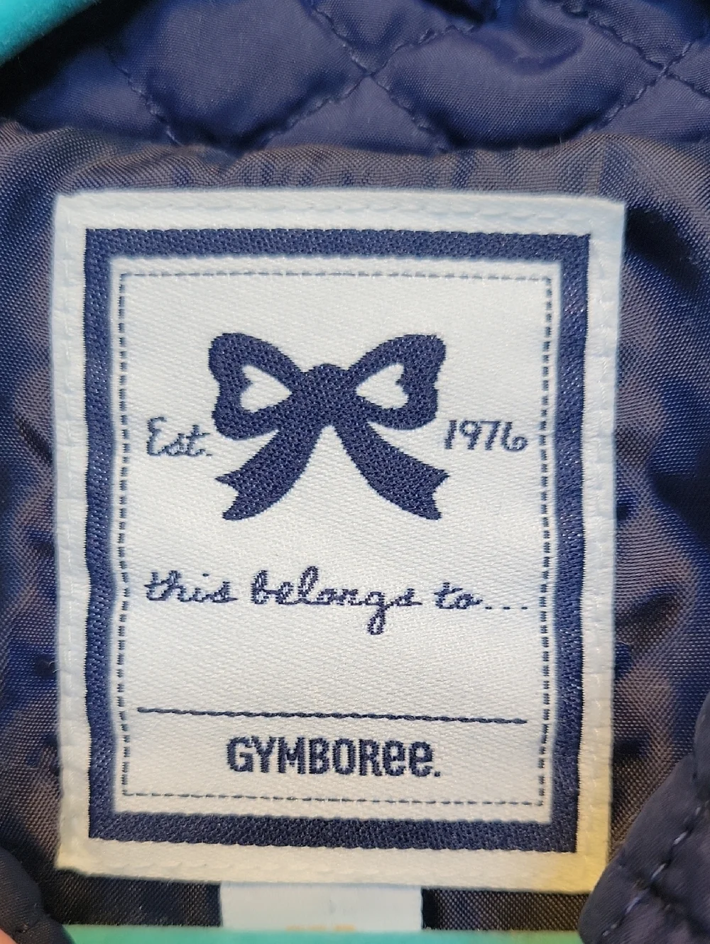 Gymboree Quilted Asymmetrical Zip Navy Jacket Size XS